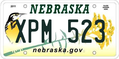 NE license plate XPM523