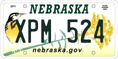 NE license plate XPM524