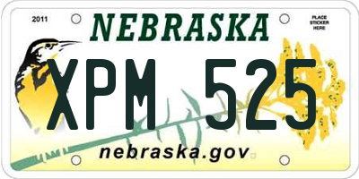 NE license plate XPM525