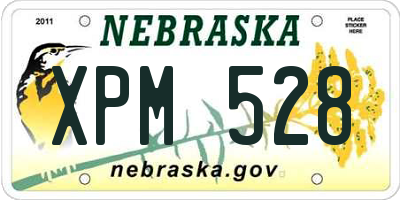 NE license plate XPM528