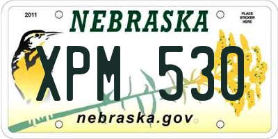 NE license plate XPM530