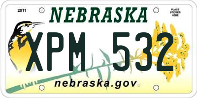 NE license plate XPM532