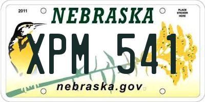 NE license plate XPM541
