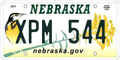 NE license plate XPM544