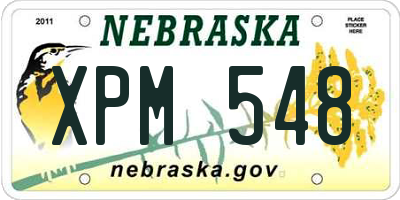 NE license plate XPM548