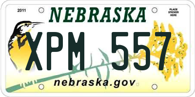 NE license plate XPM557