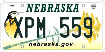 NE license plate XPM559