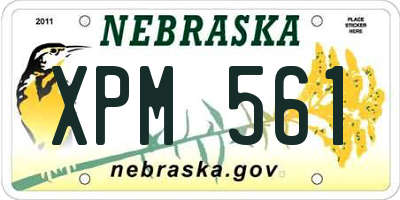 NE license plate XPM561