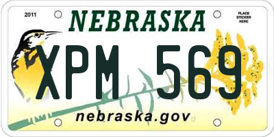 NE license plate XPM569