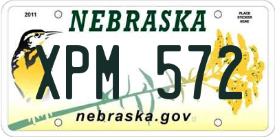 NE license plate XPM572