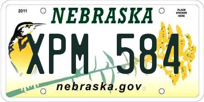 NE license plate XPM584