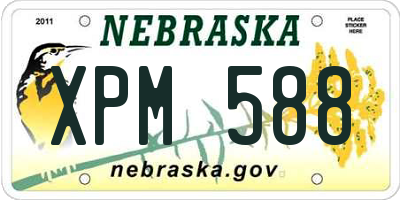 NE license plate XPM588