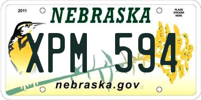 NE license plate XPM594
