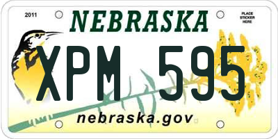 NE license plate XPM595