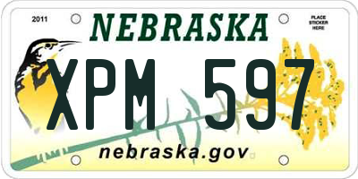 NE license plate XPM597