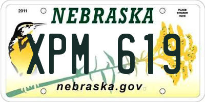 NE license plate XPM619