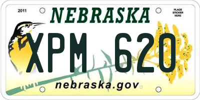 NE license plate XPM620