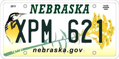 NE license plate XPM621