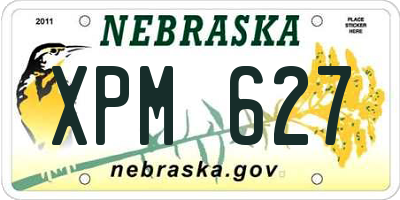 NE license plate XPM627