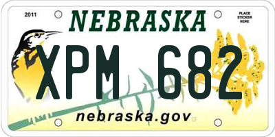 NE license plate XPM682