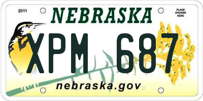 NE license plate XPM687