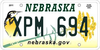 NE license plate XPM694