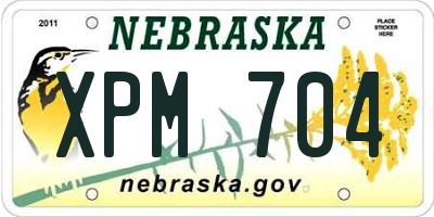 NE license plate XPM704