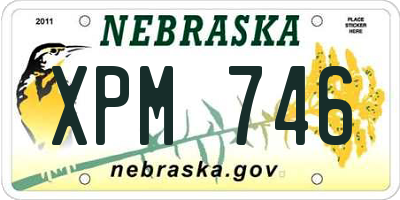 NE license plate XPM746