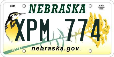 NE license plate XPM774