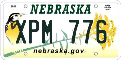 NE license plate XPM776