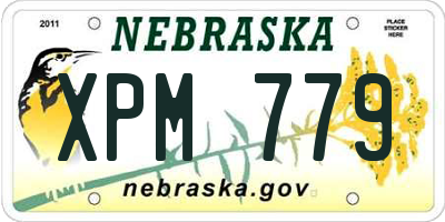NE license plate XPM779