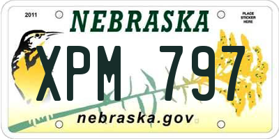 NE license plate XPM797