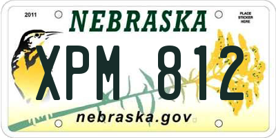NE license plate XPM812