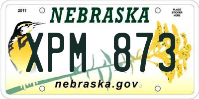 NE license plate XPM873