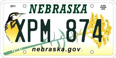 NE license plate XPM874