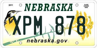 NE license plate XPM878
