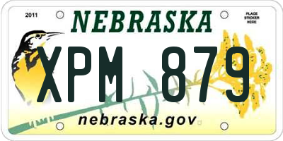NE license plate XPM879