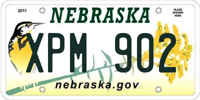 NE license plate XPM902