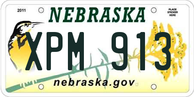NE license plate XPM913