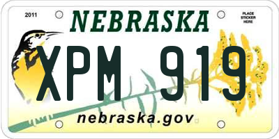 NE license plate XPM919