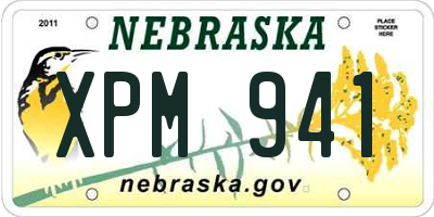 NE license plate XPM941