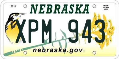 NE license plate XPM943