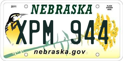 NE license plate XPM944