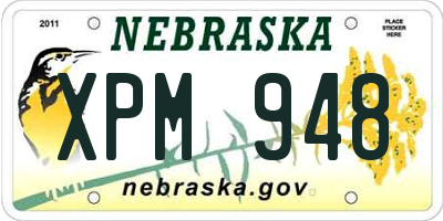 NE license plate XPM948