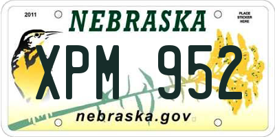 NE license plate XPM952