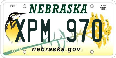 NE license plate XPM970