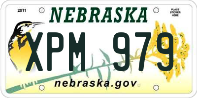 NE license plate XPM979