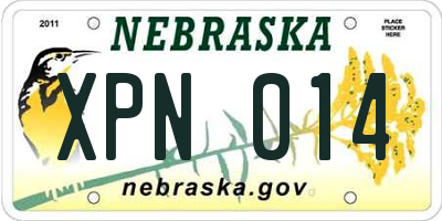 NE license plate XPN014