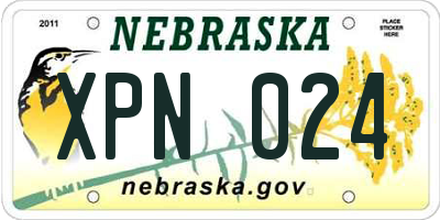NE license plate XPN024