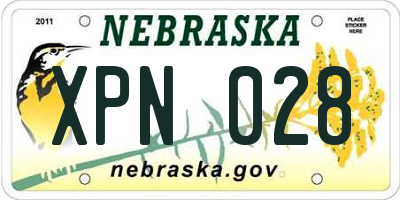 NE license plate XPN028